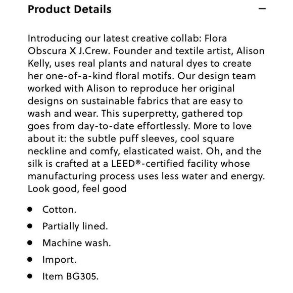 J CREW x Flora Obscura Womens Cinched Waist Top NEW Kaleidoscope Floral Sz 0 - Picture 3 of 12